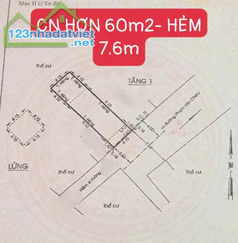 ĐỊNH CƯ BÁN GẤP NHÀ HẺM 8M, PHẠM VĂN CHIÊU - QUANG TRUNG, 4,2X16 - NHỈNH 5 TỶ TL - 2