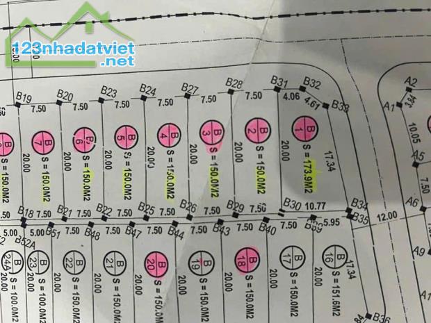 Bán lô Góc 174m2 đường 18m và 12m Khu tái định cư Xuân Đồng - Nghi Đức - 1