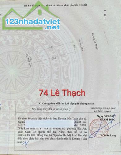 🔴💥Bán đất đường Lê Thạch, Hòa An, Cẩm Lệ, Đà Nẵng