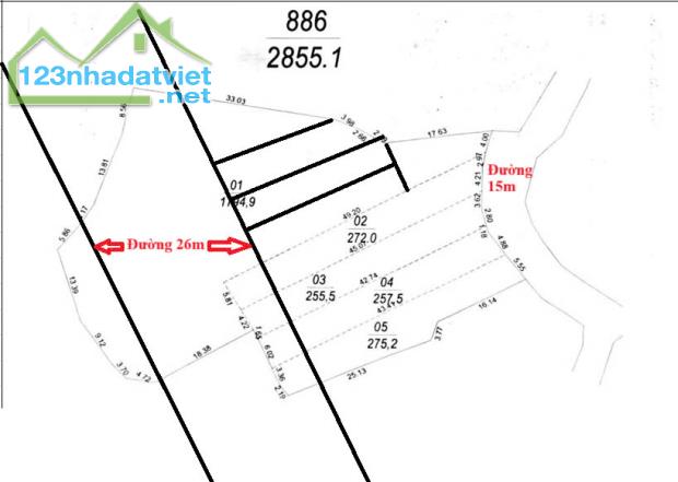 Bán đất 260m2 đón đầu quy hoạch mở đường 26m TDP MỊN TO - phường Trù Hựu- thị xã Chũ, Bắc - 1