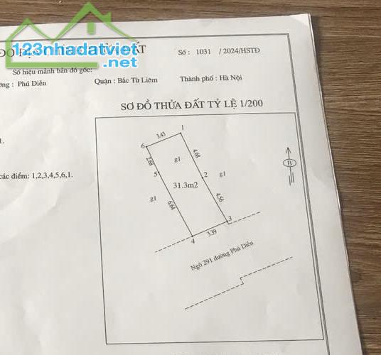 800 triệu, Sẵn nhà ở ngay, ô tô tránh, 50m ra mặt phố Phú Diễn, Bắc Từ Liêm, HÀ THIÊN VŨ - 1