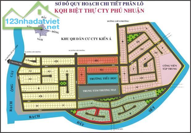 Bán đất BT KDC Phú Nhuận, Q9 gần Global City các nền DT 270,290,300,390m2. Giá chỉ 63tr/m2 - 2