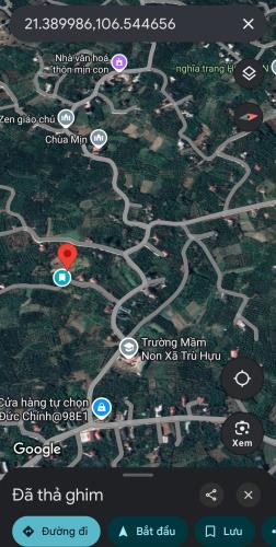 Chính chủ bán gấp mảnh vườn đẹp 2.855m (360m thổ cư) Phường TRÙ HỰU, cách trung tâm Chũ 2 - 1