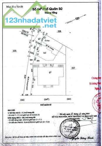 VUA MẶT PHỐ - Bán nhà Mặt Phố QUÁN SỨ giá 135 tỷ, dt 375m2 - MT 4m.