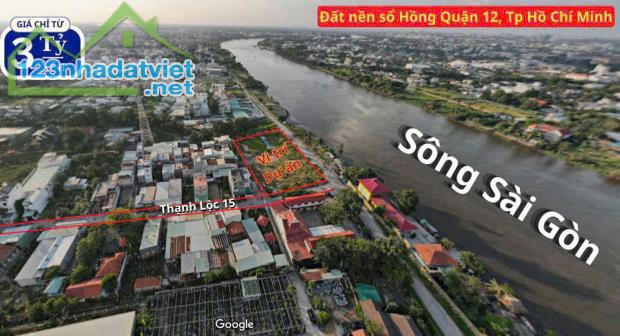 Đất Sông Sài Gòn 111m2, Thạnh Lộc (TL15), Quận 12 Giá 4ty - 3