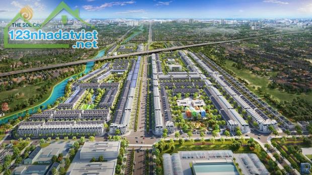 Bán Lỗ 2 Lô Nền Nhà Phố 2 Mặt Tiền (A2-38 và A2-37) Tại The Sol City - Xã Long Thượng,