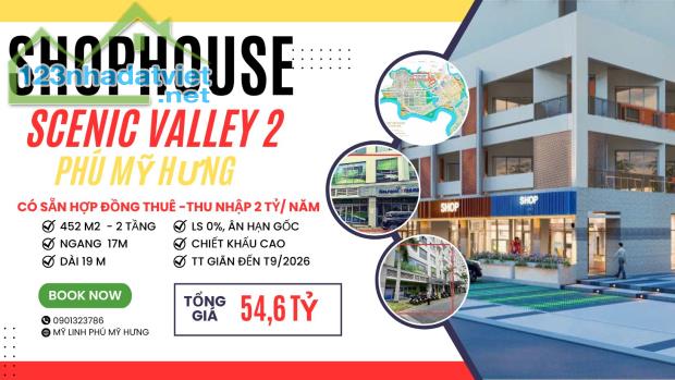 BÁN SHOPHOUSE GÓC DỰ ÁN SCENIC VALLEY 2 PHÚ MỸ HƯNG. MUA TT CĐT. PKD 0901323786 - 4