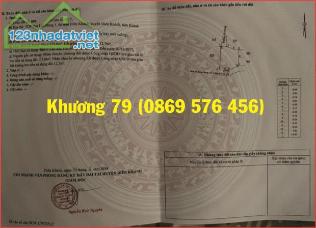 BÁN NHÀ NGAY THỊ TRẤN DIÊN KHÁNH, KHÁNH HOÀ - 4