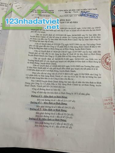 Cần Bán Gấp Nhà mặt tiền đường 51 đường số 11 Xã Bình Hưng , Bình chánh . - 4