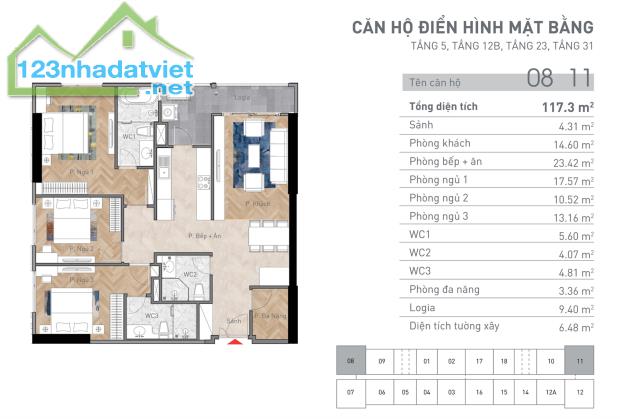 Bán căn hộ 3 phòng ngủ cao cấp tại Viha Leciva, 107 Nguyễn Tuân, Thanh Xuân – 12,1 tỷ