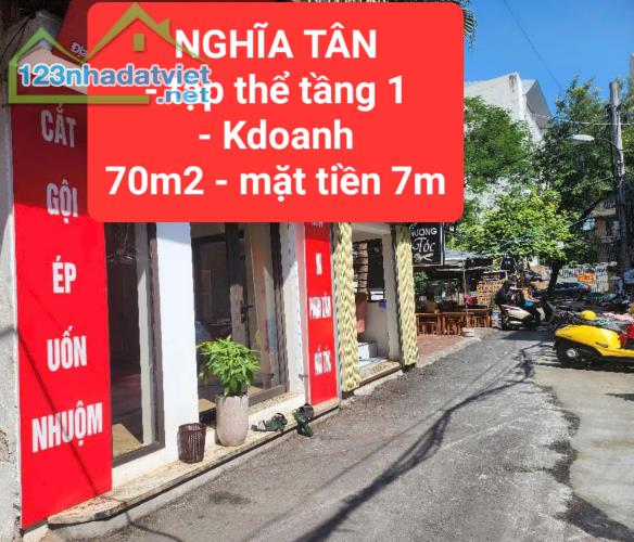 tập thể tầng 1 - NGHĨA TÂN - kinh doanh - 70m2, mặt tiền 7m - 0859990768 - 3