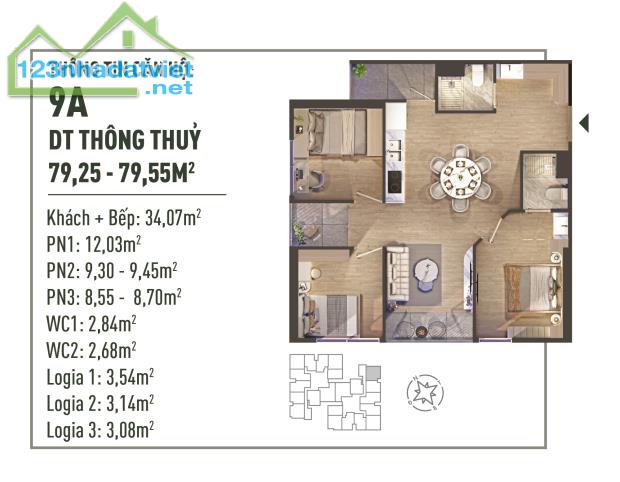 Chỉ từ 357tr ký ngay HĐMB căn 2PN 56m2, 460tr ký HĐMB căn 3PN 78m2 The Fibonan.0968968605 - 2