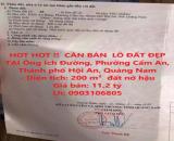 HOT HOT !!  CẦN BÁN  LÔ ĐẤT ĐẸP TẠI Ông Ích Đường, Phường Cẩm An, Thành phố Hội An, Quảng