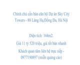 Chính chủ cần bán căn hộ Dự án Sky City Towers - 88 Láng Hạ,Đống Đa, Hà Nội