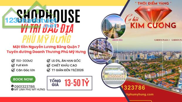 BÁN SHOPHOUSE PHÚ MỸ HƯNG - MUA TT CĐT- VỊ TRÍ ĐẸP NHẤT- 0901323786 - 4