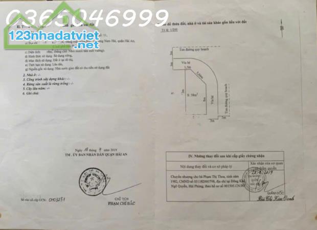 Bán 58m lô góc TĐC Đằng Hải- Nam Hải, Hải An - 2