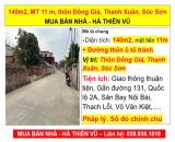 140m2, MT 11 m, thôn Đồng Giá, Thanh Xuân, Sóc Sơn, Hà Nội, MUA BÁN NHÀ - HÀ THIÊN VŨ