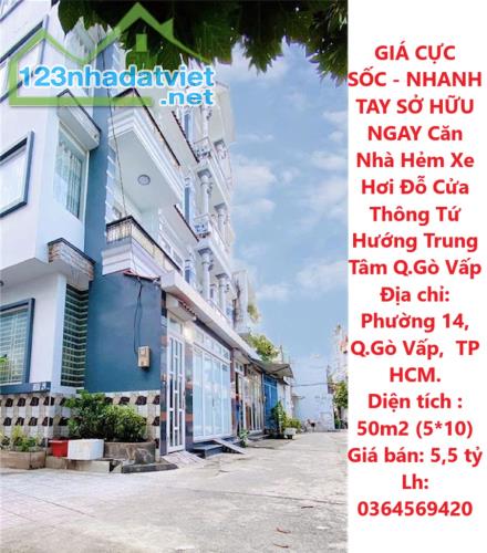 GIÁ CỰC SỐC - NHANH TAY SỞ HỮU NGAY Căn Nhà Hẻm Xe Hơi Đỗ Cửa Thông Tứ Hướng Trung Tâm - 4