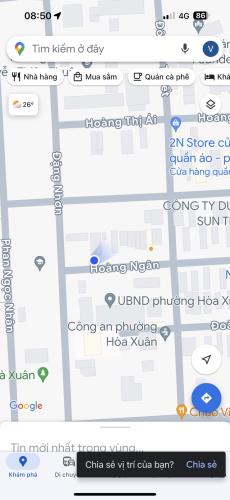 Bán đất đường 7.5m Hoàng Ngân lô kẹp cống hướng Nam Hoà Xuân, giá rẻ