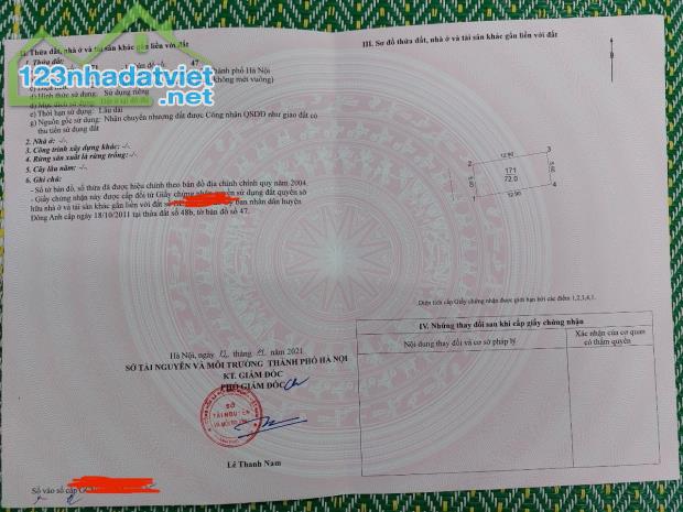 Cực hiếm bìa tổ 22 Đông Anh, 2 oto tránh, trước đất thoáng vĩnh viễn, MT lên đến 5.6m,