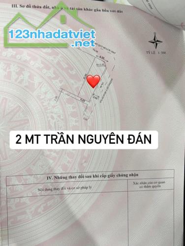 BÁN ĐẤT 2 MẶT TIỀN ĐƯỜNG TRẦN NGUYÊN ĐÁN-HOÀ MINH -LIÊN CHIỂU