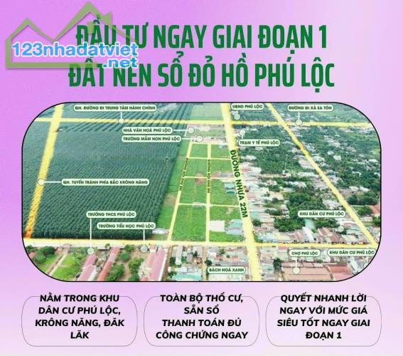 Chính chủ cần bán đất nền trung tâm Phú lộc- Krông-Năng, full thổ, sẵn sổ, bao thuế phí ra - 5