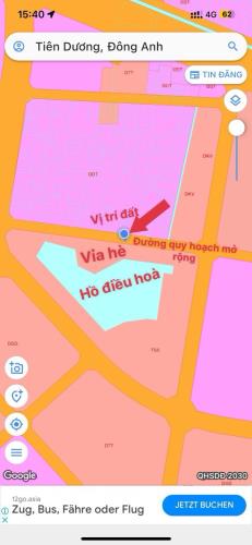 60m Đất Bìa làng, Tiên Dương, Đông Anh - Quy hoạch view hồ cực đẹp trước đất