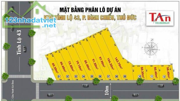 Bán đất Thủ Đức phường Bình Chiểu. Dt 50,3 m2 (6,77m x 7.5m). Đường trước đất 7m. - 4