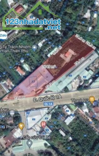 Bán đất mặt tiền Ql 1A đối diện bệnh viện Cái Bè - Tiền Giang, kinh doanh đa ngành nghề - 1