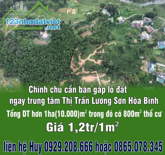 Chính chủ cần bán gấp lô đất ngay trung tâm Thị Trấn Lương Sơn Hòa Bình. - 5