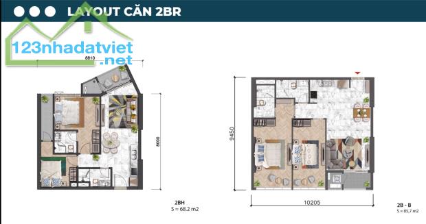 Căn hộ sông Hàn, 2PN, 2WC, Xem trực diện pháo hoa, 68m2 chỉ 3.4 tỷ - 2