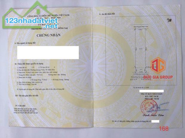 Đất bán đường Nguyễn Du đối diện trường Nguyễn Bỉnh Khiêm sổ hồng riêng 80m2 giá 3,8 tỷ