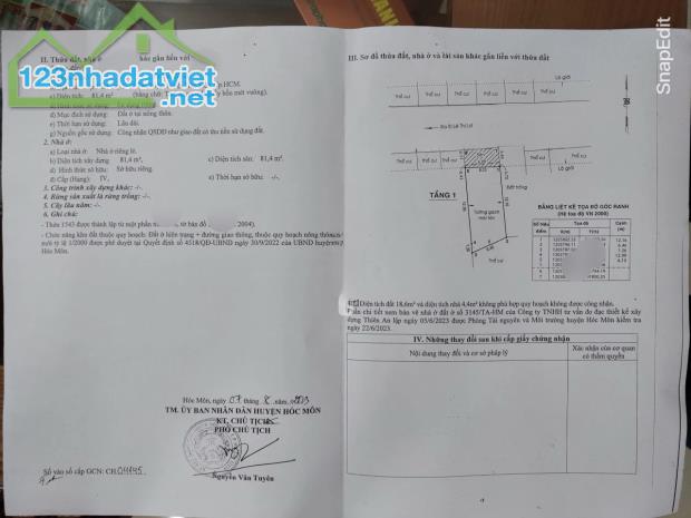 Bán đất tặng căn nhà xây dựng tiền chế 82m2, Lê Thị Lơ ,Tân Hiệp,Hóc Môn, Sổ riêng. 630tr