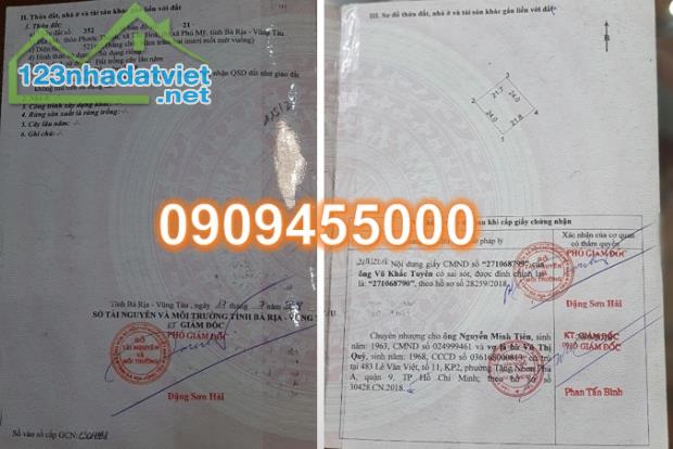 💥Cần bán lô đất đẹp tại Tân Hoà, Phú Mỹ, Bà Rịa - Vũng Tàu, 2tỷ; 0909455000