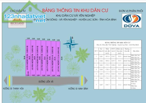 chỉ 111m, 185tr  Lô đất Yên Trị, Yên Thuỷ, Hoà Bình, - 2