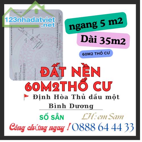 BÁN ĐÁT NÊN 177M2  ĐƯỜNG NHỰA 6.5M THỔ CƯ 60M2 GẦN BV PHƯƠNG CHI KHU ĐÔNG DÂN CƯ SỎ SẲN - 2