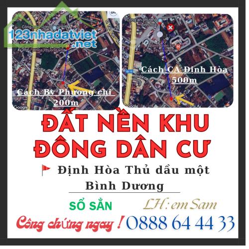 BÁN ĐÁT NÊN 177M2  ĐƯỜNG NHỰA 6.5M THỔ CƯ 60M2 GẦN BV PHƯƠNG CHI KHU ĐÔNG DÂN CƯ SỎ SẲN