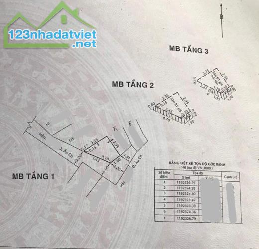 Nhỉnh 1 tỷ có nhà 3 tầng Âu Cơ, nở hậu, hoàn công đủ - 1