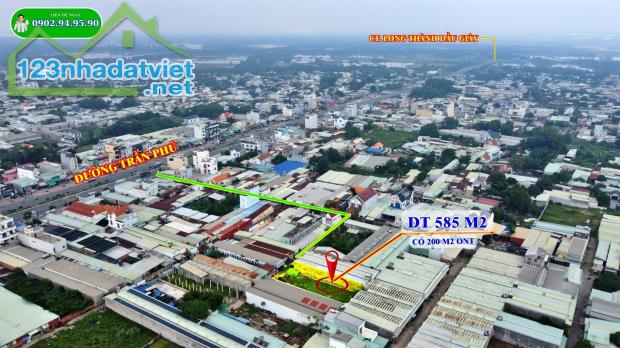 Cần Bán thửa đất Nhơn Trạch 585m2 có sẵn 200m2 Thổ Cư nằm sau đường Trần Phú Bến Cam xã - 1