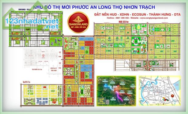 Saigonland - Mua Bán đất nền sổ sẵn dự án Hud Nhơn Trạch Đồng Nai diện tích 300m2 khu dân - 3