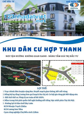 RICH LAND MỞ BÁN LÔ ĐẤT LIỀN KỀ TẠI HỢP THANH - LƯƠNG SƠN - HÒA BÌNH - 4