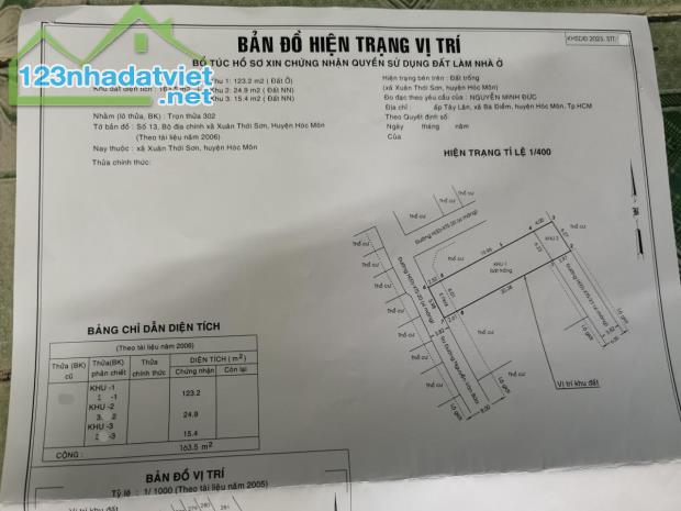 Bán đất Nguyễn Văn Bứa HM, 164m2, nở hậu, ngang 6m, Đ. 3m giá chỉ 3.x tỷ