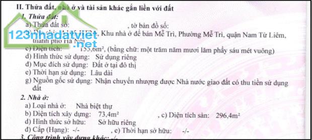 💥Cho thuê tầng 3 căn biệt thự làm VP tại Mễ Trì, NTL, HN, 7tr/th; 0988570064 - 1