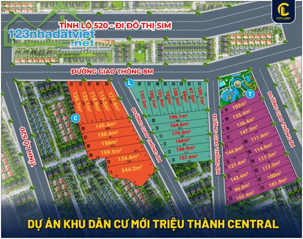 bán đất khu dân cư mới Triệu Thành Central