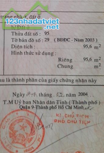 Chính chủ cần bán nhà ngay đầu hẻm ra đường Trương Văn Hải, Tăng Nhơn Phú B, Quận 9, Hồ