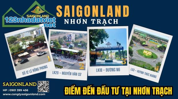 Saigonland Cần bán nhanh nền Nhà Vườn  sổ sẵn dự án Hud Nhơn Trạch Đồng Nai diện tích - 3