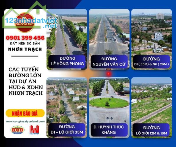Saigonland cần bán 20 nền đất dự án Hud & XDHN Nhơn Trạch Đồng Nai giá tốt - 2