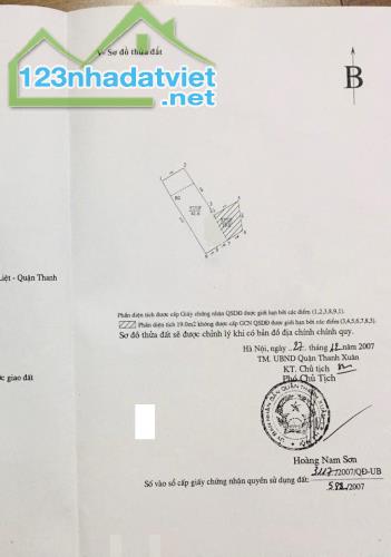 Cần bán mảnh đất Phố Nguyễn Lân, Thanh Xuân. DT42/48m. Giá: 9,2 tỷ có thương lượng