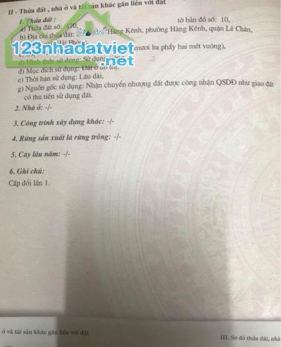 Bán đất Hàng Kênh - Lê Chân, diện tích 53m lô góc, ngõ cực nông, GIÁ 2.3 tỉ - 1