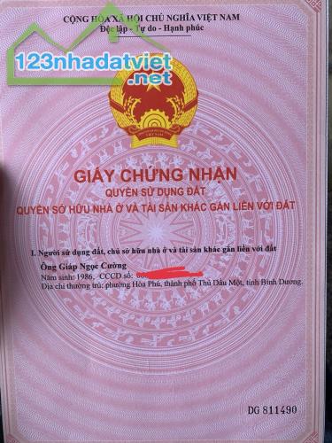 Chủ cần tiền bán gấp lô đất 2 mặt tiền ngay khu phố 5 thành phố bến cát - 2